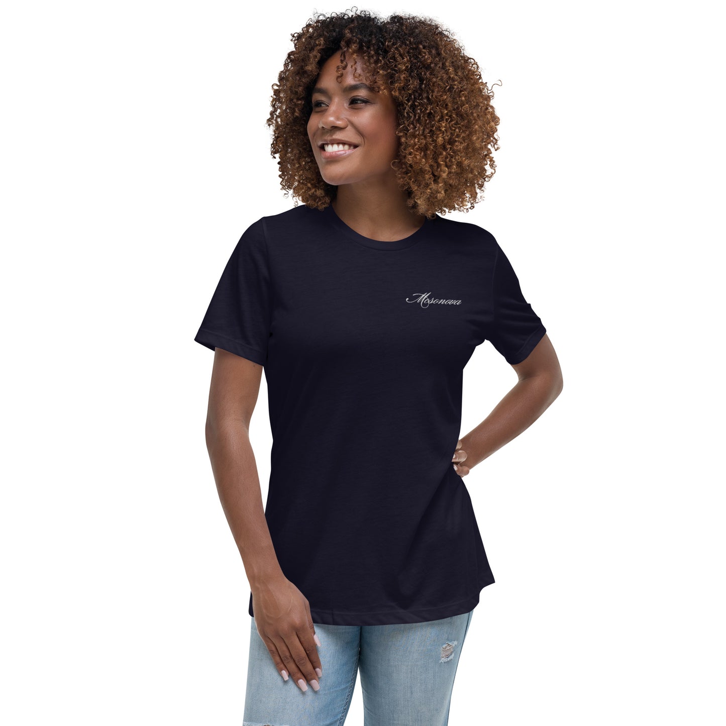 Geborduurd dames T-Shirt - Mesonova  #